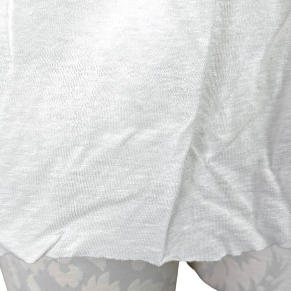 Free People Embroidered Elastic Ruched Peasant Top Blue/White Women's Medium - Picture 10 of 14